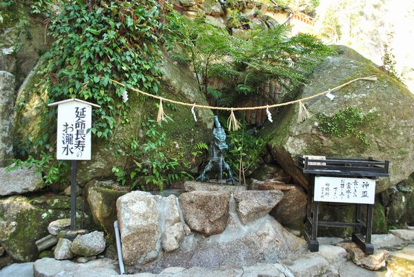 飛瀧神社　延命長寿のお瀧水