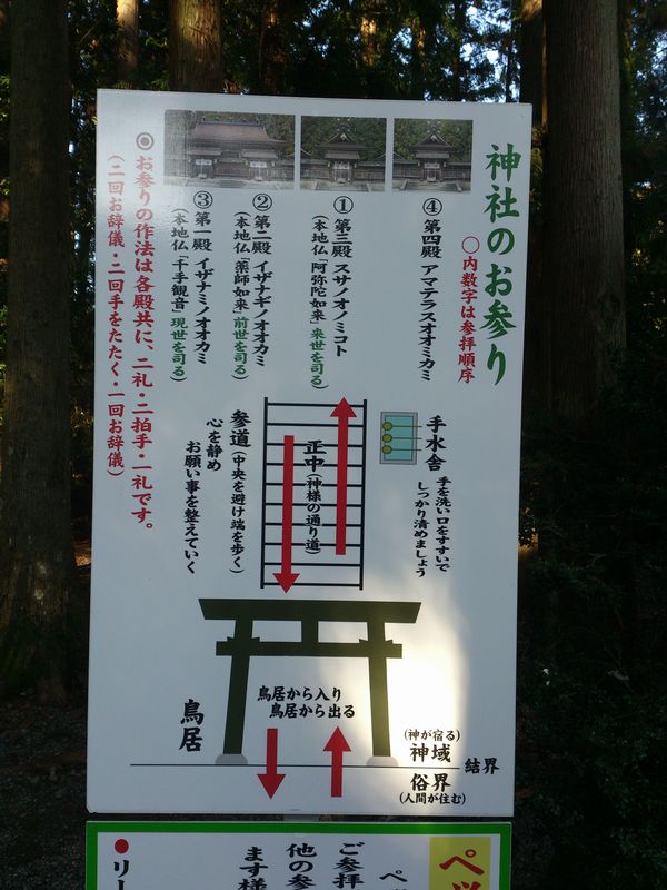 熊野本宮大社　看板