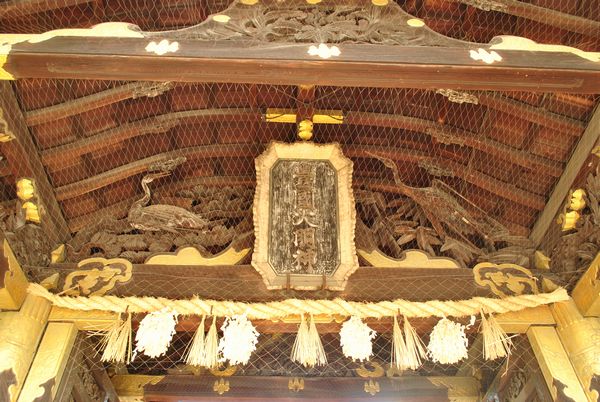 豊国神社　目無しの鶴