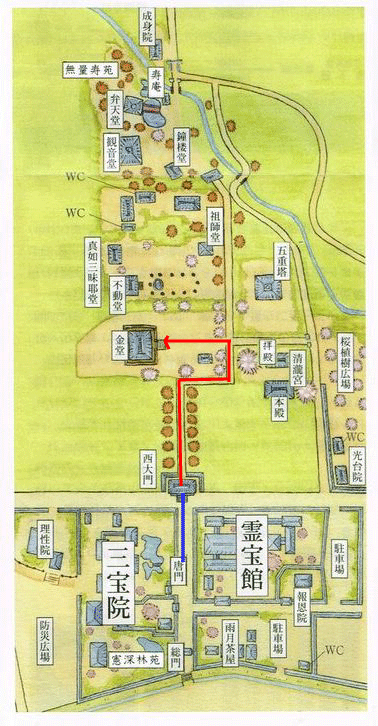 醍醐寺　境内地図