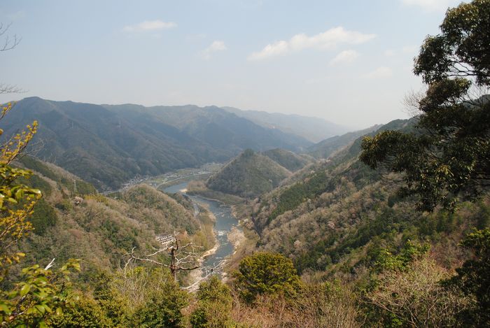 笠置寺　平等石　眺め