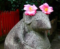 大豊神社　狛ねずみ